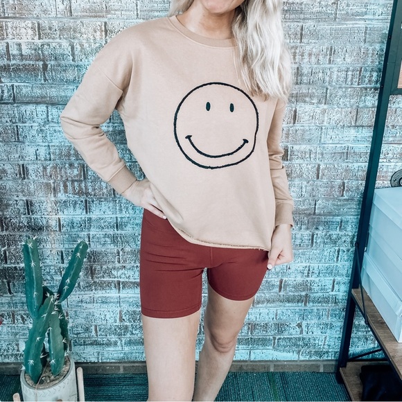 Newbury Kustom Tops - Smiley Face Sweatshirt